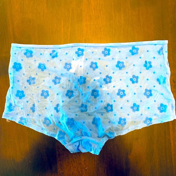 NWT Victoria’s Secret Boy Short/Shorty Panties in Mesh Daisy - Picture 13 of 13